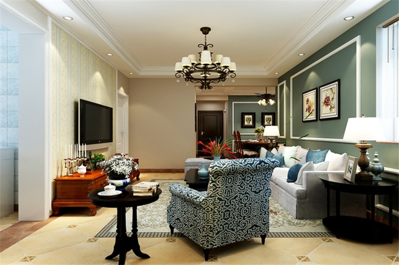 美式 客厅图片来自安豪装饰在保 利 西 山 林 语的分享