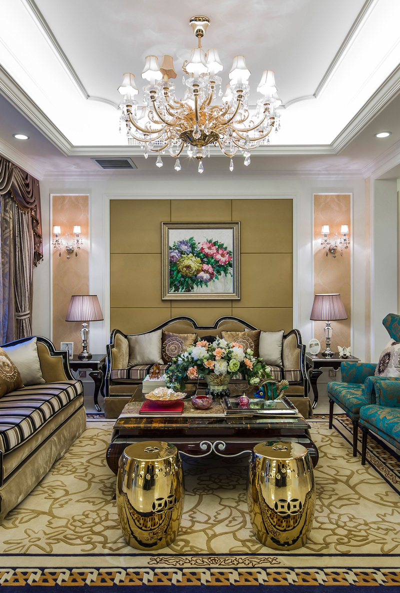 别墅 收纳 客厅图片来自张勇高级室内设计师在紫禁壹号院新古典别墅设计案例的分享