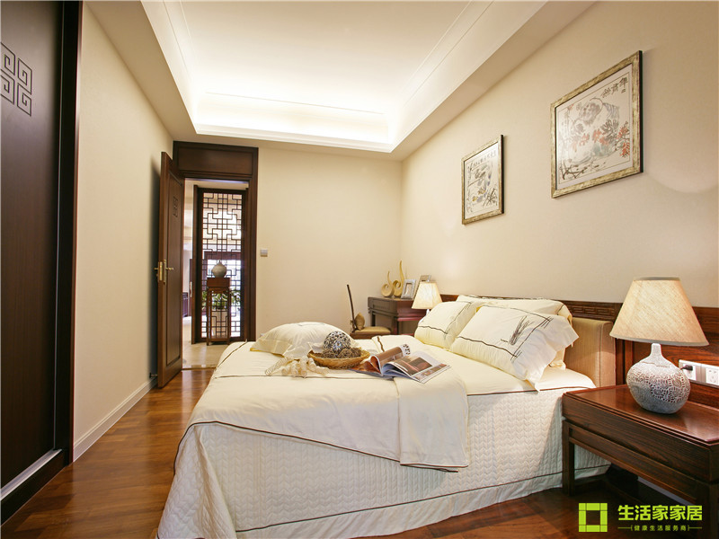 三居 小资 新中式风格 中式风格 生活家家居 卧室图片来自天津生活家健康整体家装在天房天拖 188的分享