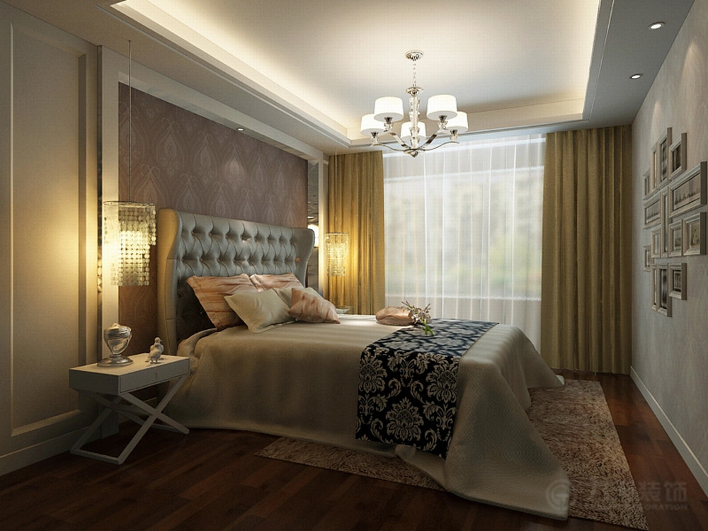 卧室图片来自阳光力天装饰在欧式风格 港西新城  99㎡的分享