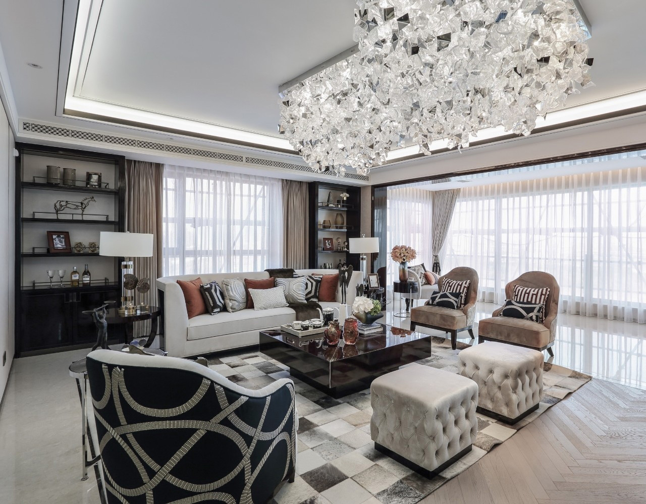 鲁能7号 别墅 新古典 客厅图片来自别墅设计师杨洋在极尽优雅新古典-鲁能7号别墅设计的分享