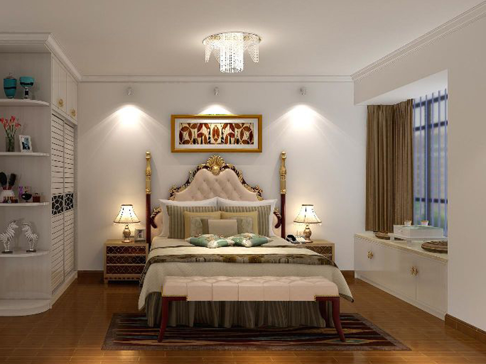 欧式 四居 浪漫 温馨 暖色调 卧室图片来自tjsczs88在浪漫温馨，简欧美感的分享