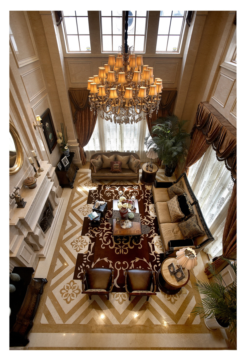欧式 别墅 客厅图片来自张勇高级室内设计师在凯德麓语欧式设计案例效果展示的分享
