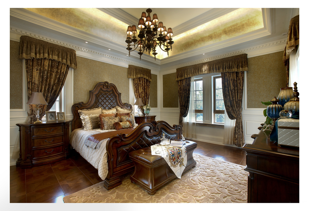 欧式 别墅 卧室图片来自张勇高级室内设计师在凯德麓语欧式设计案例效果展示的分享