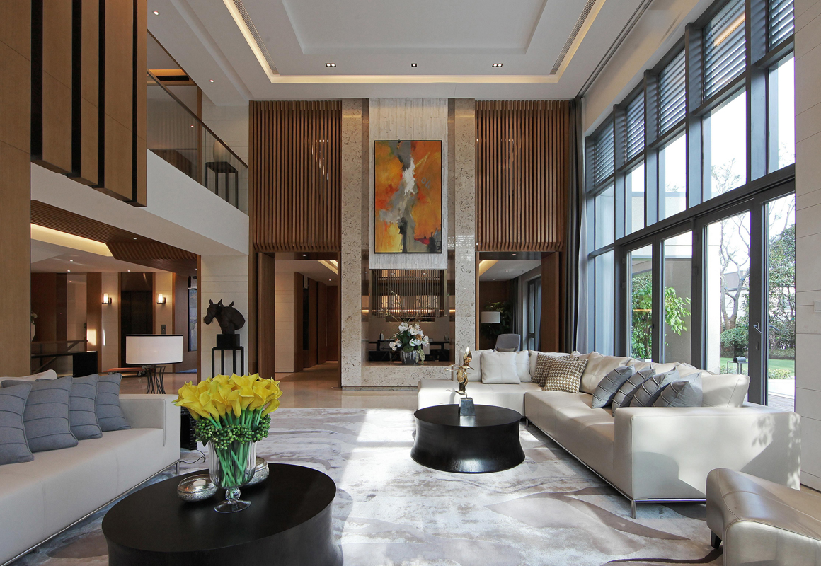 混搭 别墅 客厅图片来自张勇高级室内设计师在凯德麓语新中式设计案例效果展示的分享