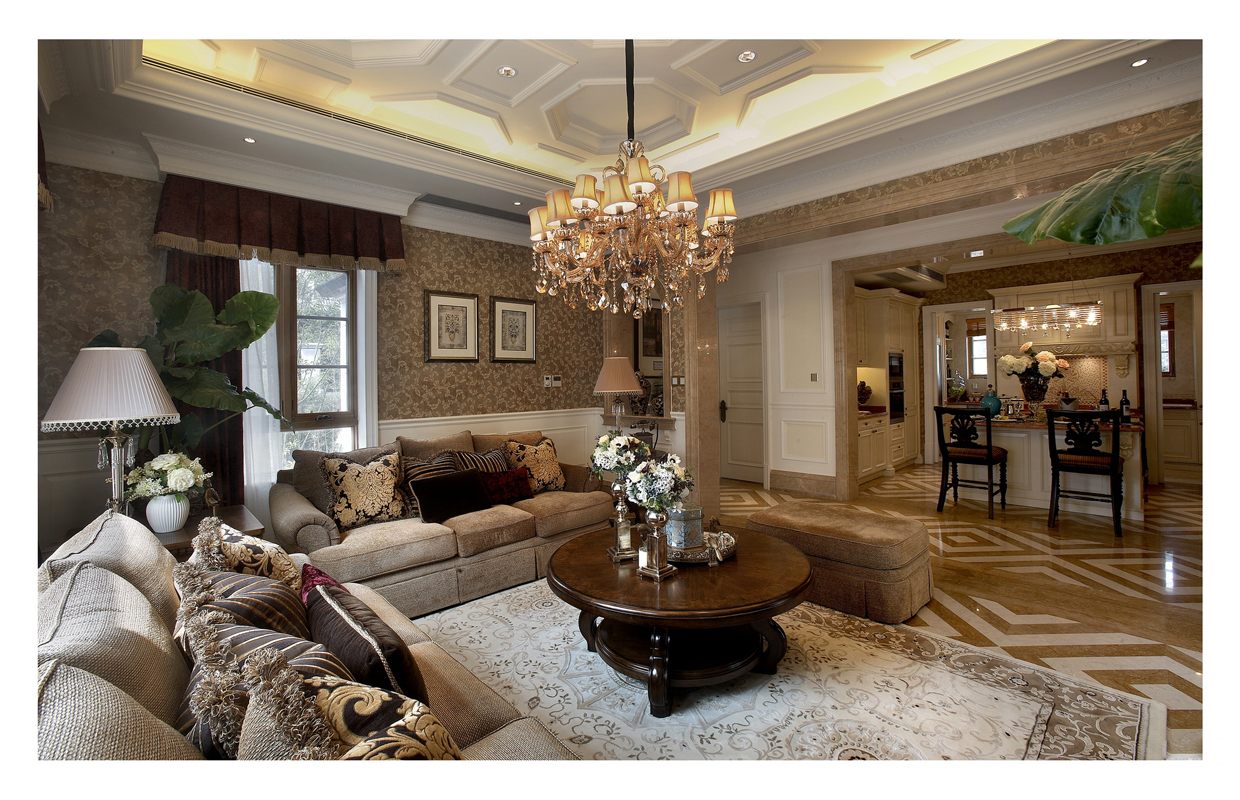 欧式 别墅 客厅图片来自张勇高级室内设计师在凯德麓语欧式设计案例效果展示的分享