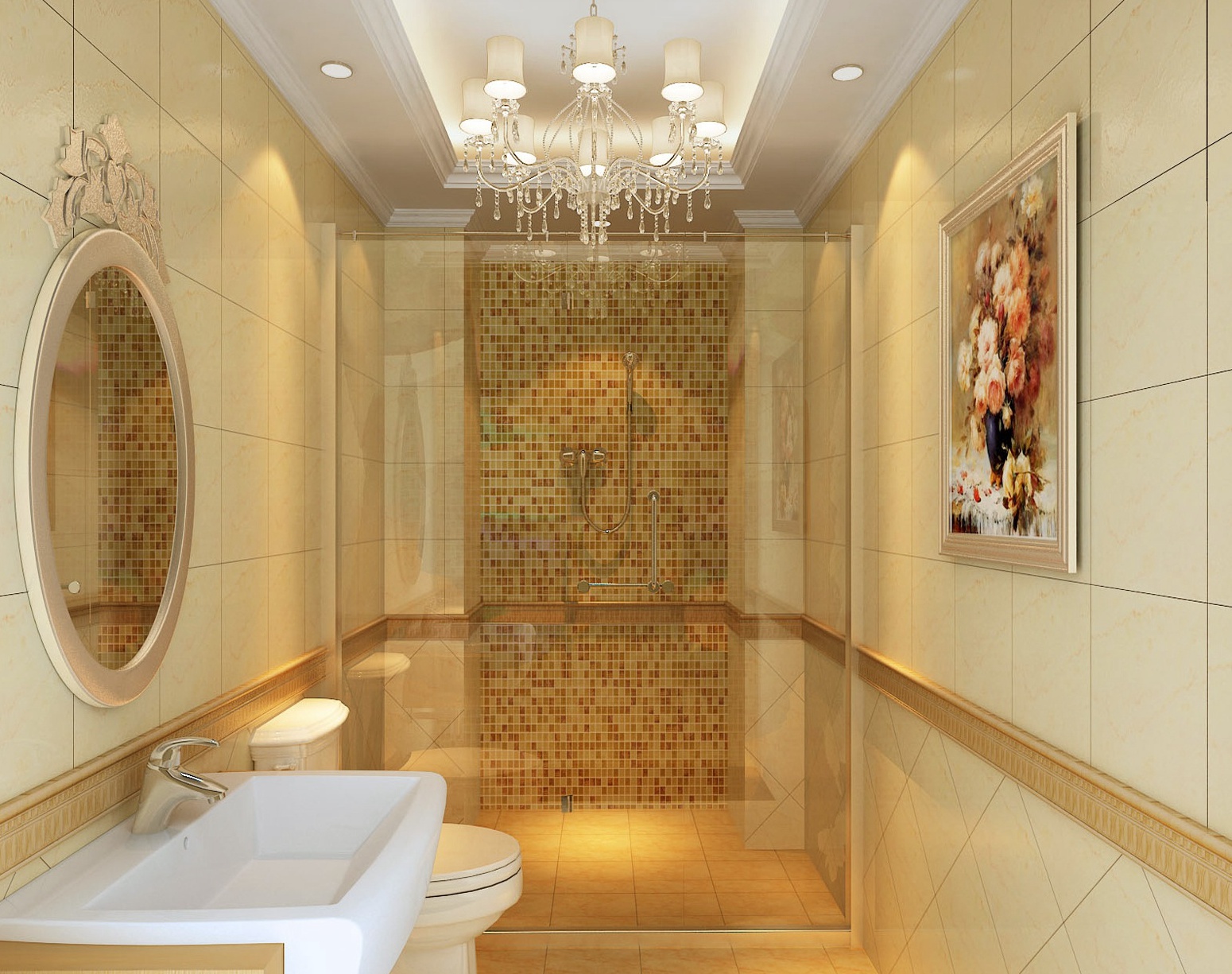 四居 简欧风格 欧式 卫生间图片来自居然元洲装饰小杨在160平简欧风格案例赏析的分享