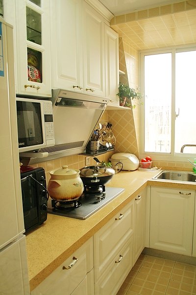 简约 二居 田园 美式 白领 80后 小资 厨房图片来自成都V2装饰在70平米小清新装修的分享