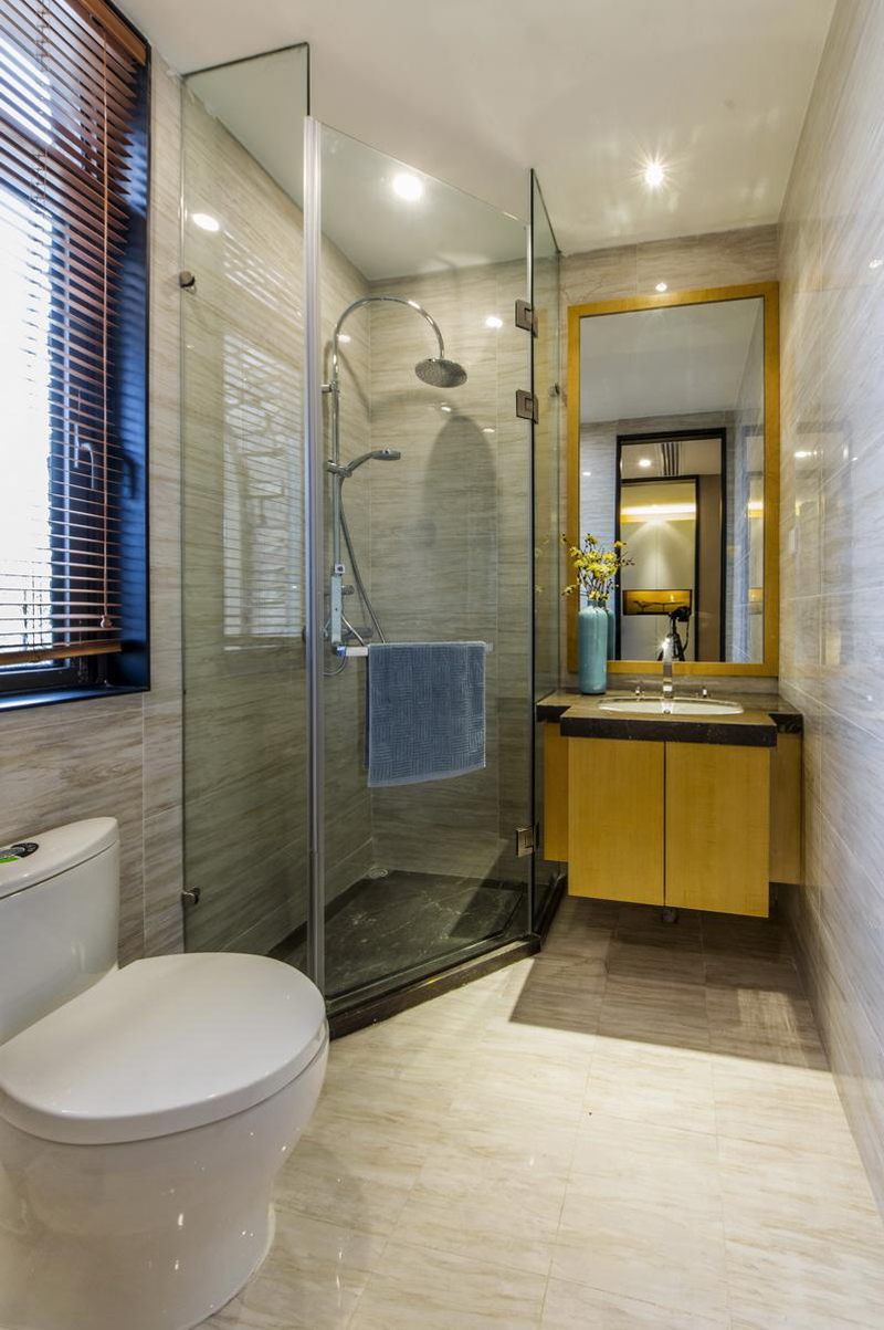 别墅 中式 收纳 卫生间图片来自张勇高级室内设计师在金地中央世家新中式设计案例效果的分享