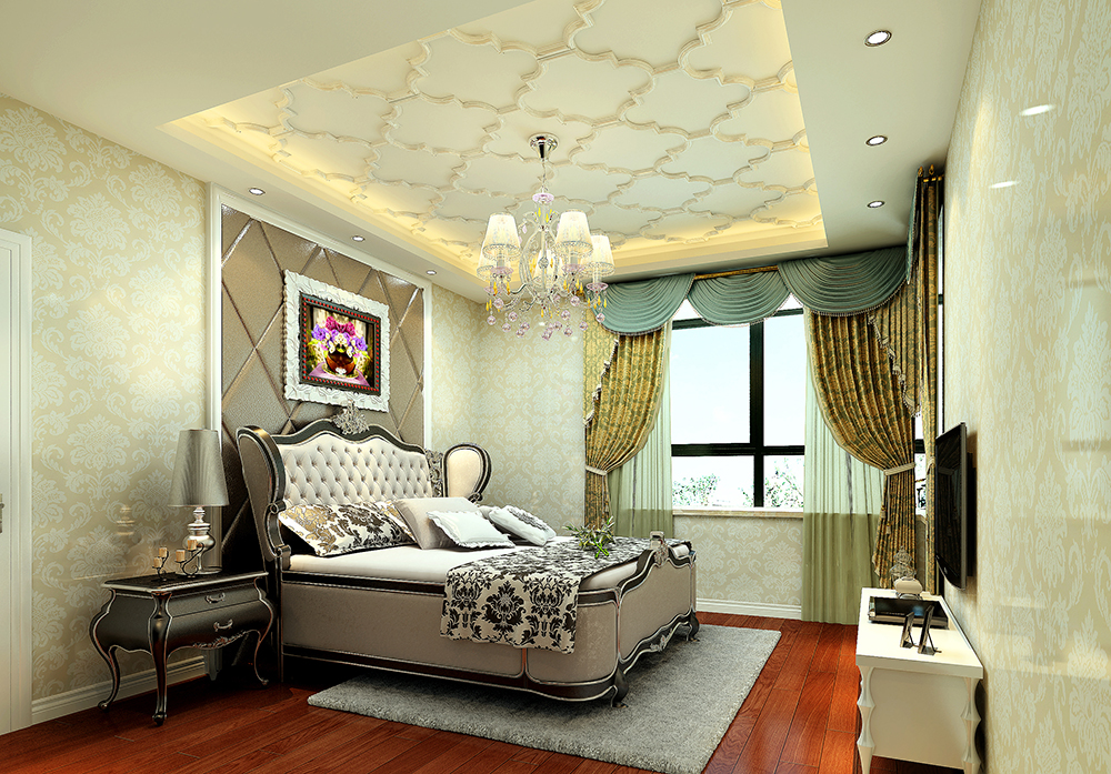 美式 温馨 时尚 80后 卧室图片来自武汉一号家居网装修在长江紫都美式风格实景图案例的分享