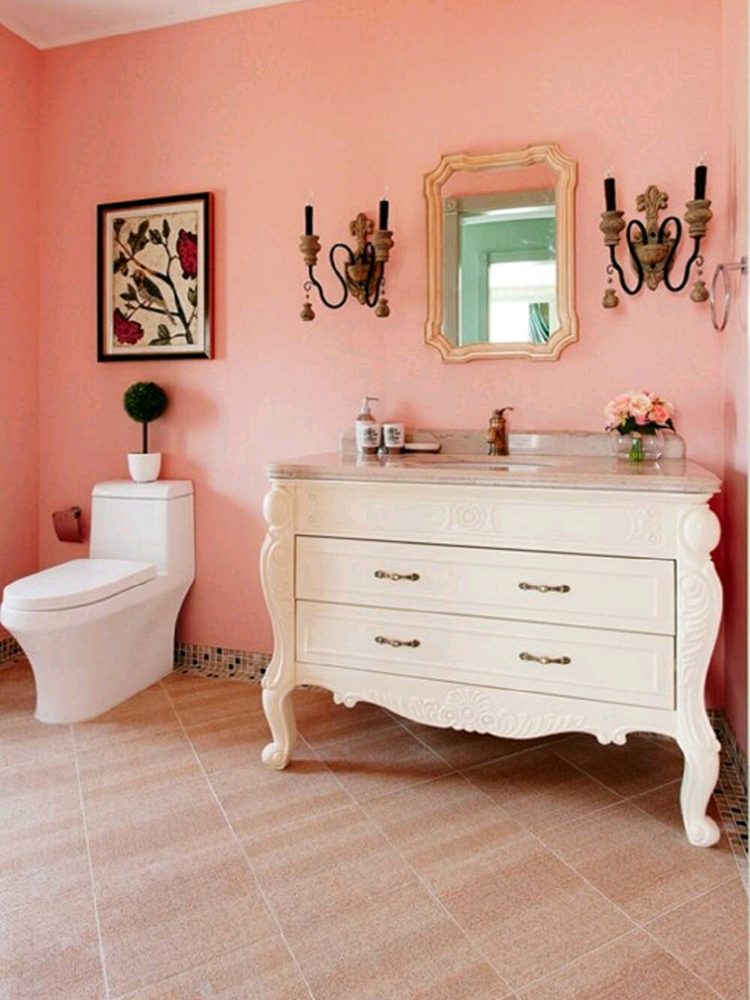 法式 糖果色 浪漫 唯美 小清新 别墅 卫生间图片来自tjsczs88在浪漫甜美糖果色，清新法式唯美风的分享