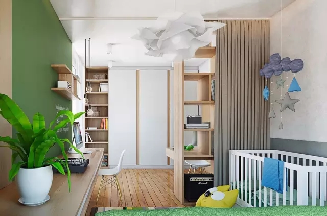 简约 二居 旧房改造 儿童房图片来自实创装饰上海公司在撞色高手打造75㎡两居室的分享
