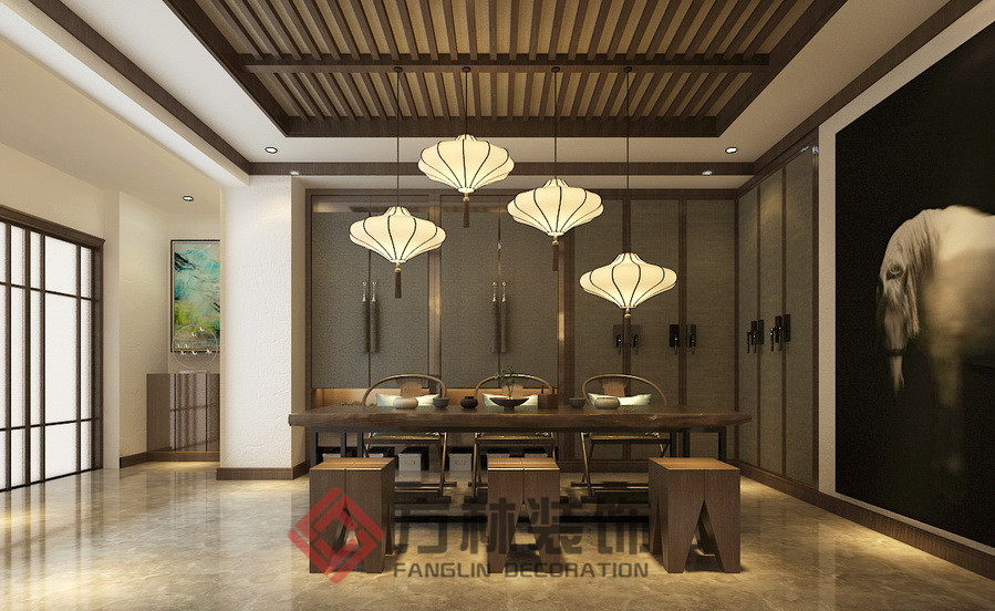 中式 新中式 白领 80后 小资 收纳 餐厅图片来自方林装饰在中海城提香140平中式风格的分享