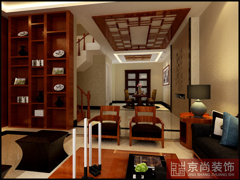 中式 小资 白领 客厅图片来自天津京尚装饰在花样年华郡 中式风格的分享