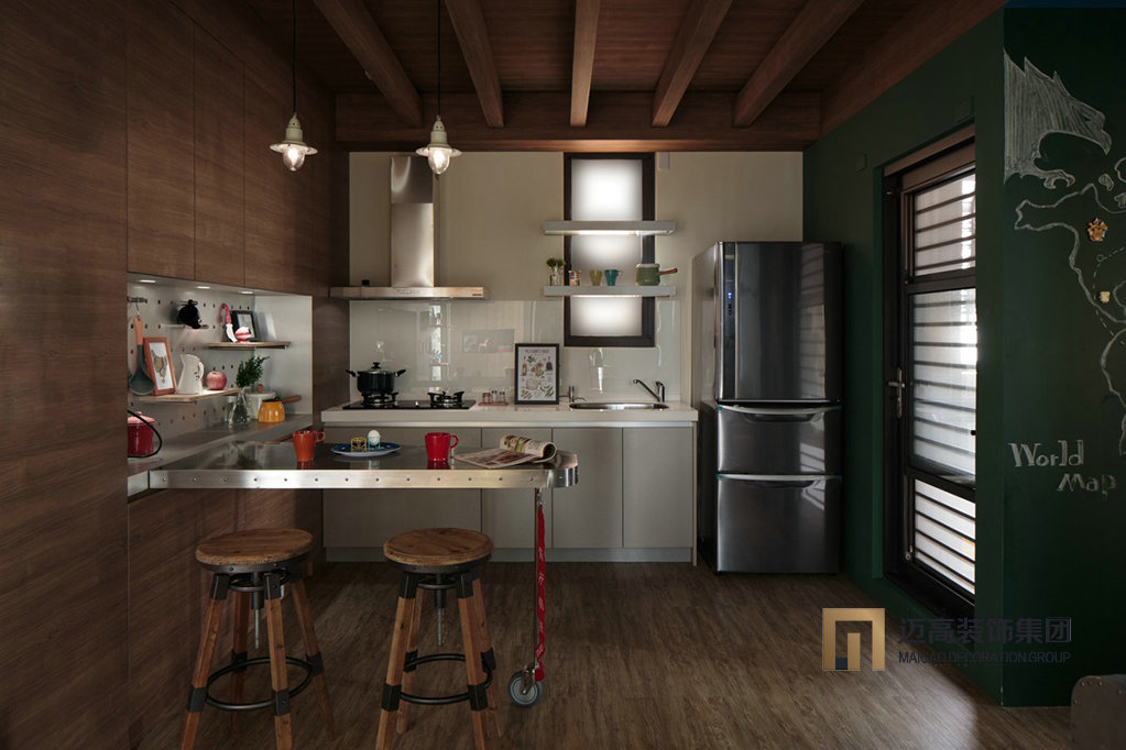 二居 简约 混搭 厨房图片来自迈高国际设计在工业美式-英雄归来的分享