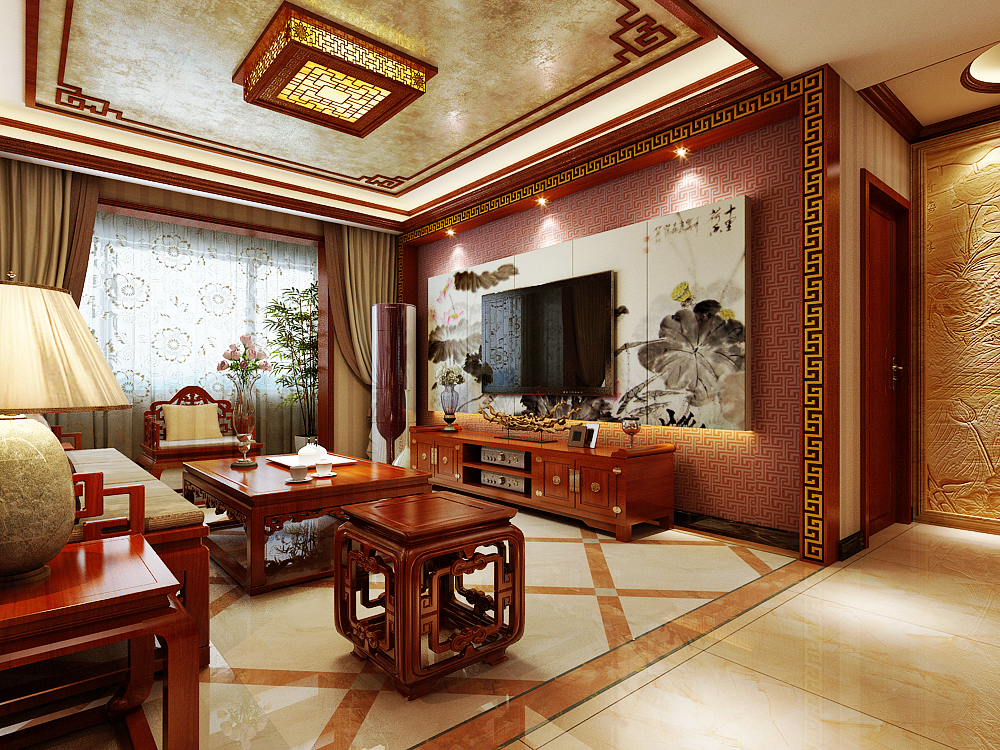 三居 中式 古色古香 客厅图片来自tjsczs88在高雅优美，古色古香的分享