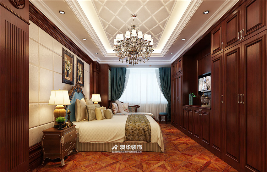美式 混搭 复式 卧室图片来自澳华装饰有限公司在福星惠誉东澜岸 · 美式奢华乐章的分享