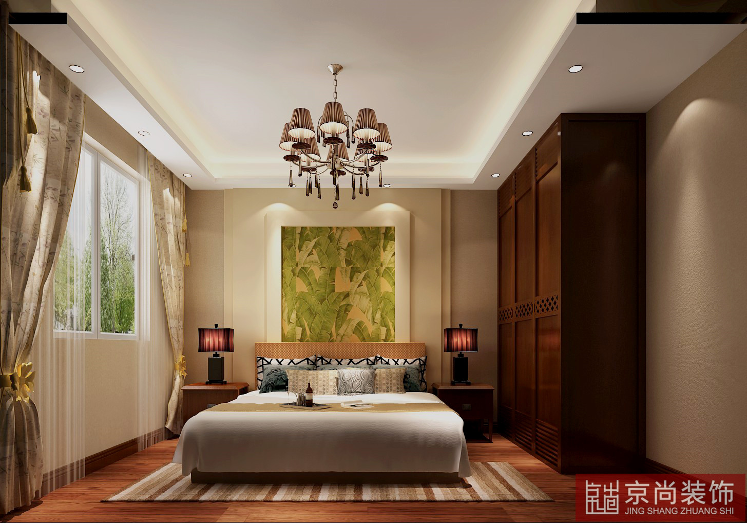 东南亚 卧室图片来自天津京尚装饰在潮白河孔雀城 东南亚风格的分享