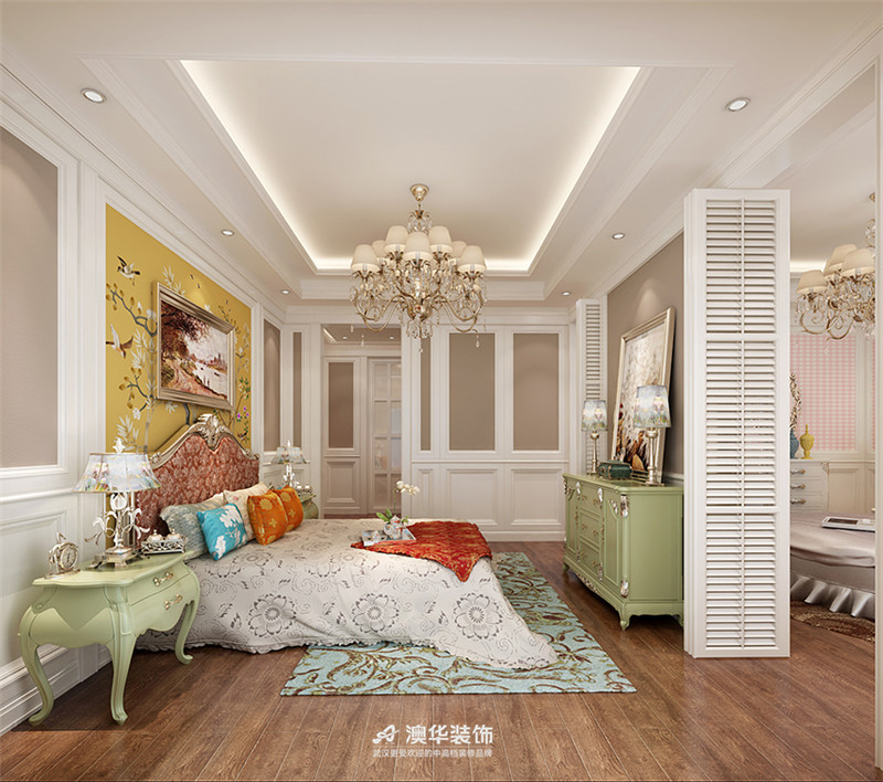 欧式 新古典 别墅 法式 卧室图片来自澳华装饰有限公司在中国院子 · 法式新古典情怀的分享