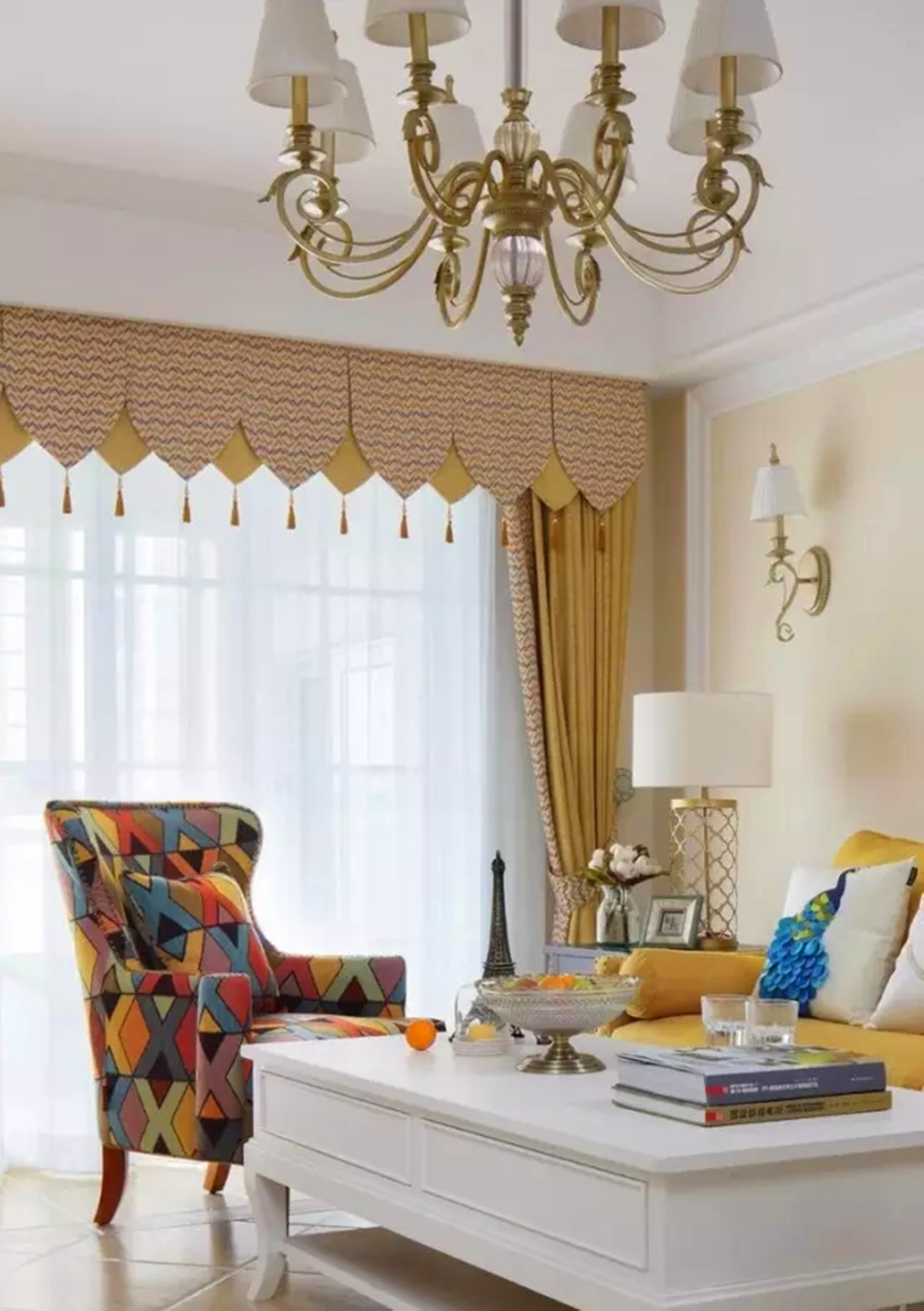混搭 欧式 美式 四居 客厅图片来自高度国际装饰宋增会在长楹天街小区140平美式混搭的分享