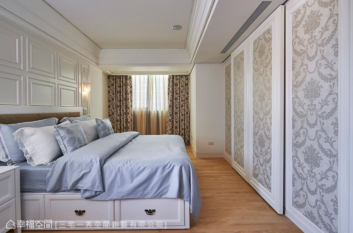 古典 简约 三居 收纳 卧室图片来自幸福空间在三十年老屋美式古典新气韵的分享