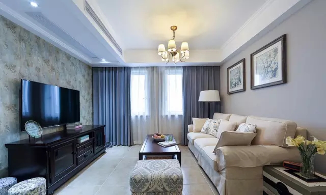 客厅图片来自实创装饰上海公司在62㎡老房变身美式2居的分享