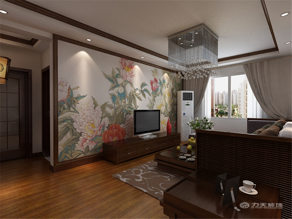 客厅图片来自阳光力天装饰在中式风格  首创城  104㎡的分享
