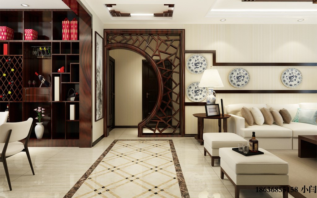 玄关图片来自装家美在龙景逸墅141平米-中式风格的分享