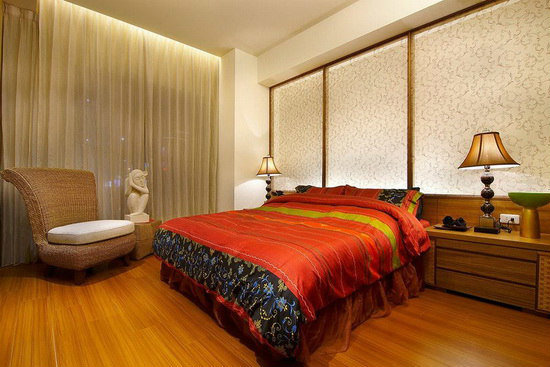 卧室图片来自北京今朝装饰-慧琳在以南洋度假风情打造异国雅韵空间的分享