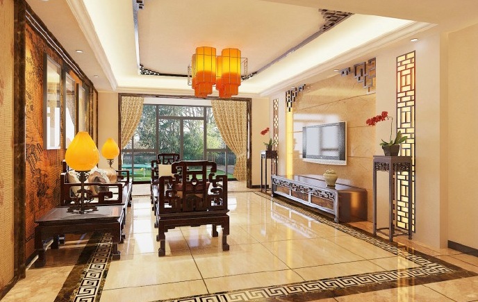 别墅 客厅图片来自今朝装饰冯彩虹在234平米中式豪华的分享