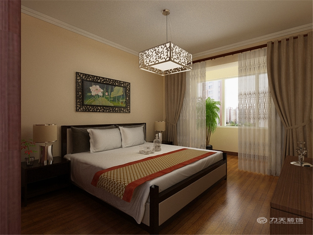 卧室图片来自阳光力天装饰在中式风格  首创城  104㎡的分享