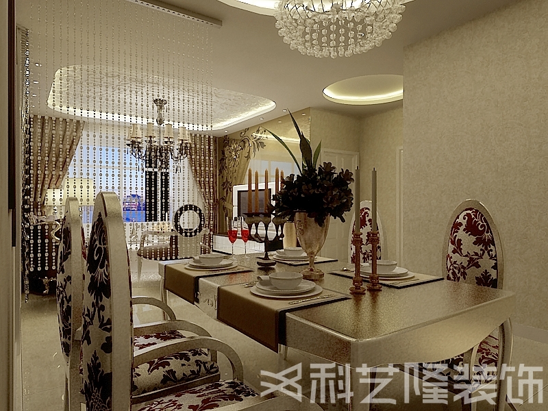 餐厅图片来自天津科艺隆装饰在广德园—后现代混搭风格—124㎡的分享