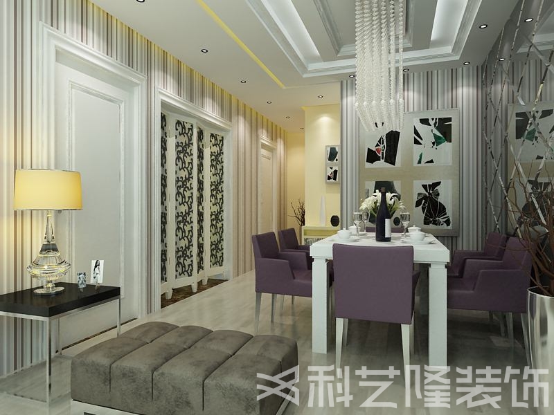 餐厅图片来自天津科艺隆装饰在观筑—现代简约— 88.00㎡的分享