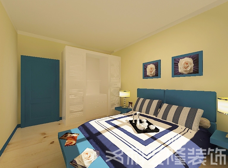 卧室图片来自天津科艺隆装饰在广德园—地中海风格—100.83㎡的分享