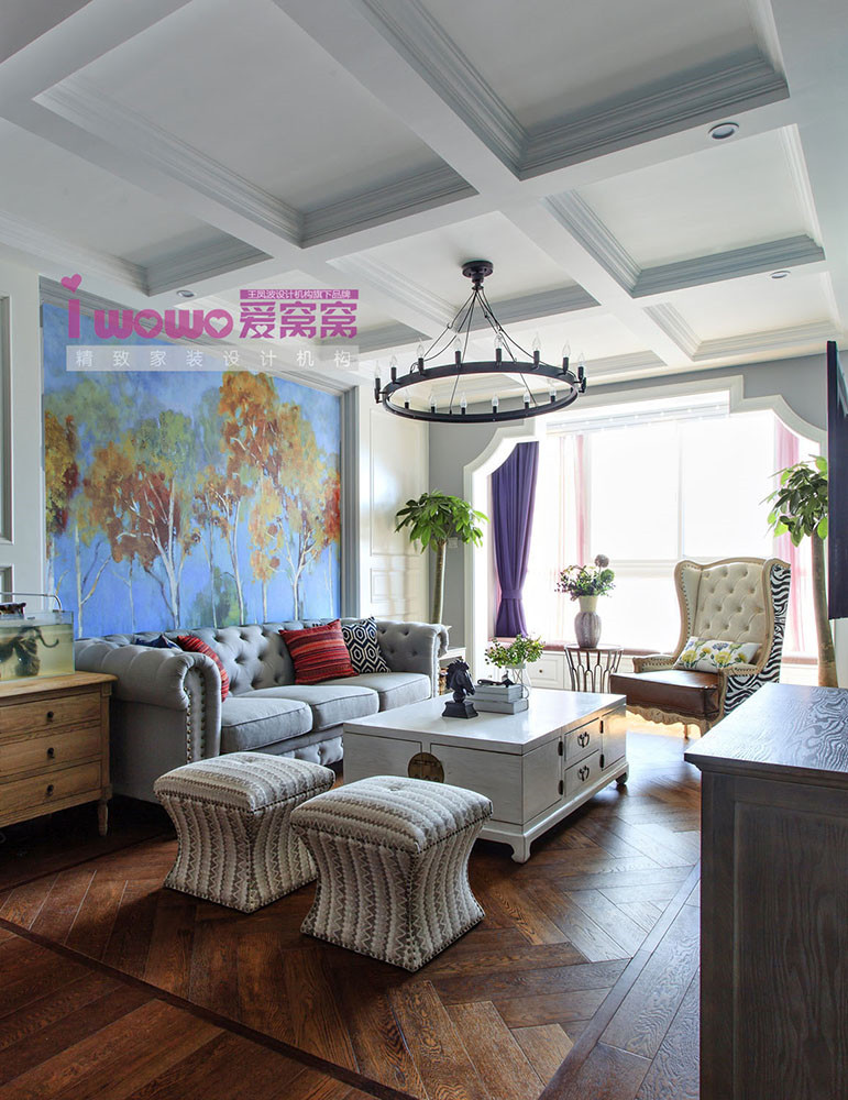 客厅图片来自爱窝窝精致家装机构在美式两居 布拉诺岛的孺慕之情的分享