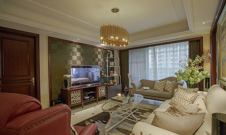 客厅图片来自家装大管家在奢华舒适空间 126平欧式混搭3居的分享