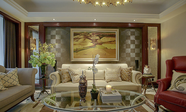 客厅图片来自家装大管家在奢华舒适空间 126平欧式混搭3居的分享