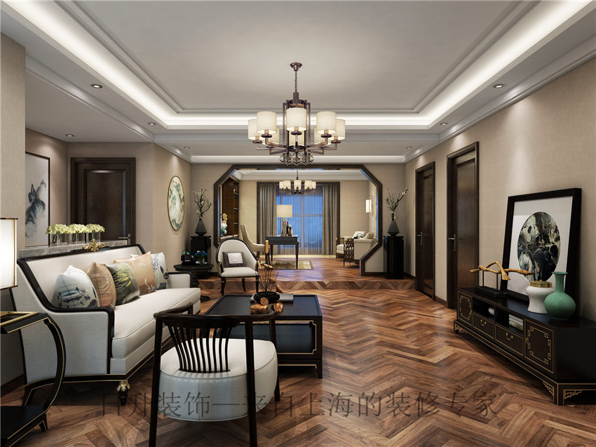 别墅 中式 客厅图片来自日升装饰公司在曲江风景线280平米中式设计的分享