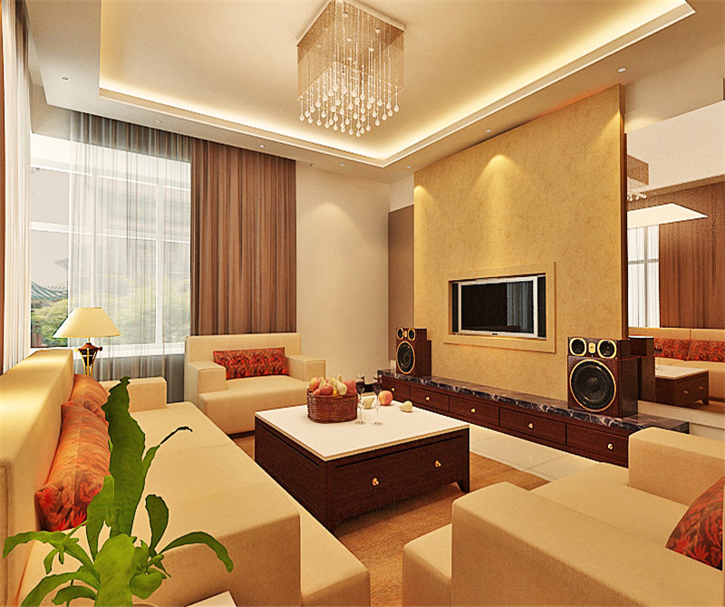 客厅图片来自天津科艺隆装饰在富裕中心—现代风格—75.68㎡的分享
