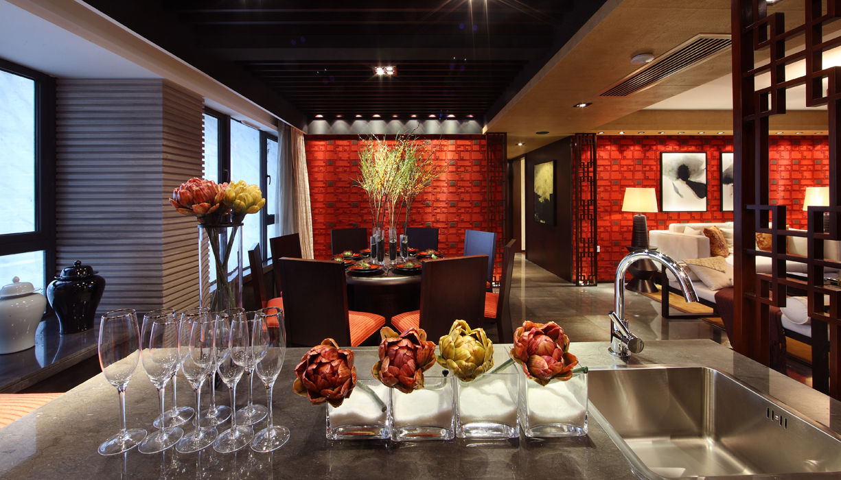 领秀翡翠山 新中式 复式 餐厅图片来自别墅设计师杨洋在现代中式风格-领秀翡翠山的分享