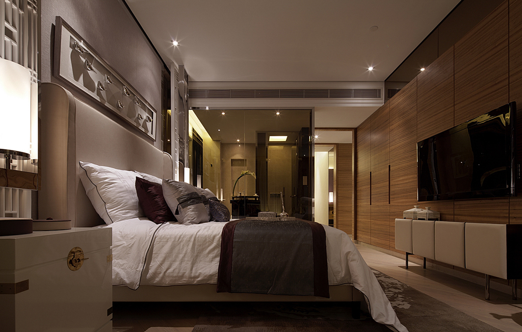 西山艺境 新中式风格 卧室图片来自别墅设计师杨洋在新中式风格-西山艺境的分享