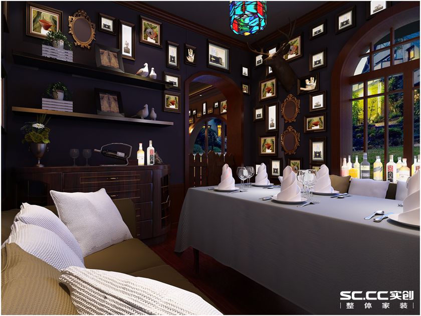 五居 混搭 实创 市南 餐厅图片来自快乐彩在城南嘉园130平五居室混搭风格的分享