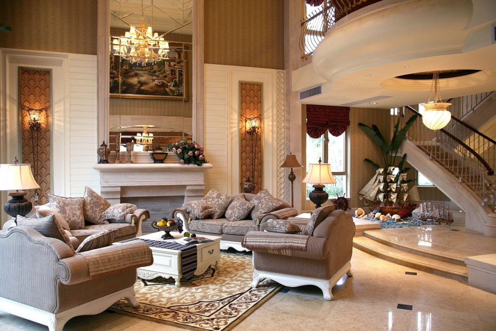 客厅图片来自文高空间设计在古典与奢华的分享