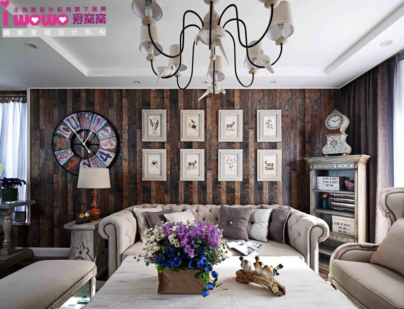 三居 法式设计 客厅图片来自爱窝窝精致家装机构在浪漫法式风情的分享