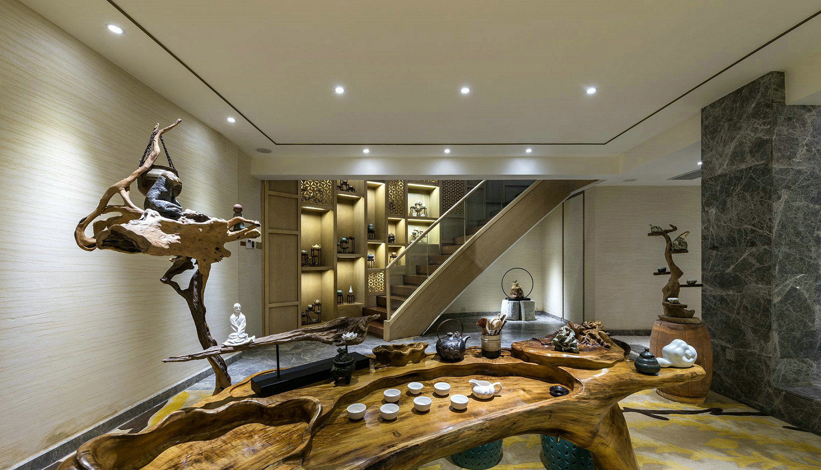 中式 别墅 客厅图片来自张勇高级室内设计师在御汤山中式设计案例效果展示的分享