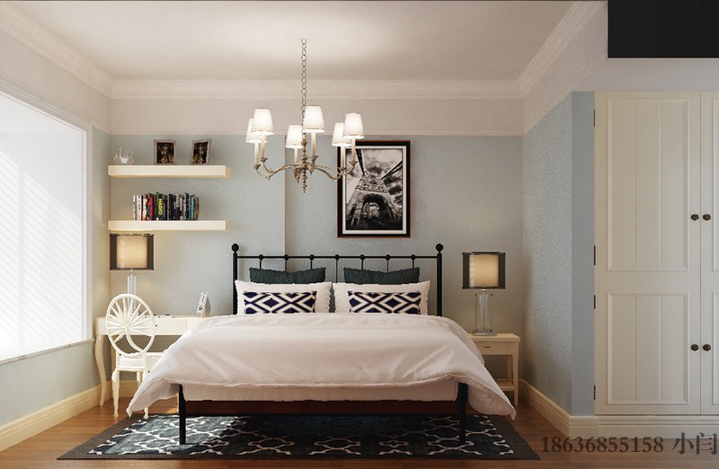 卧室图片来自装家美在昌盛双喜城158平米-简约美式风格的分享