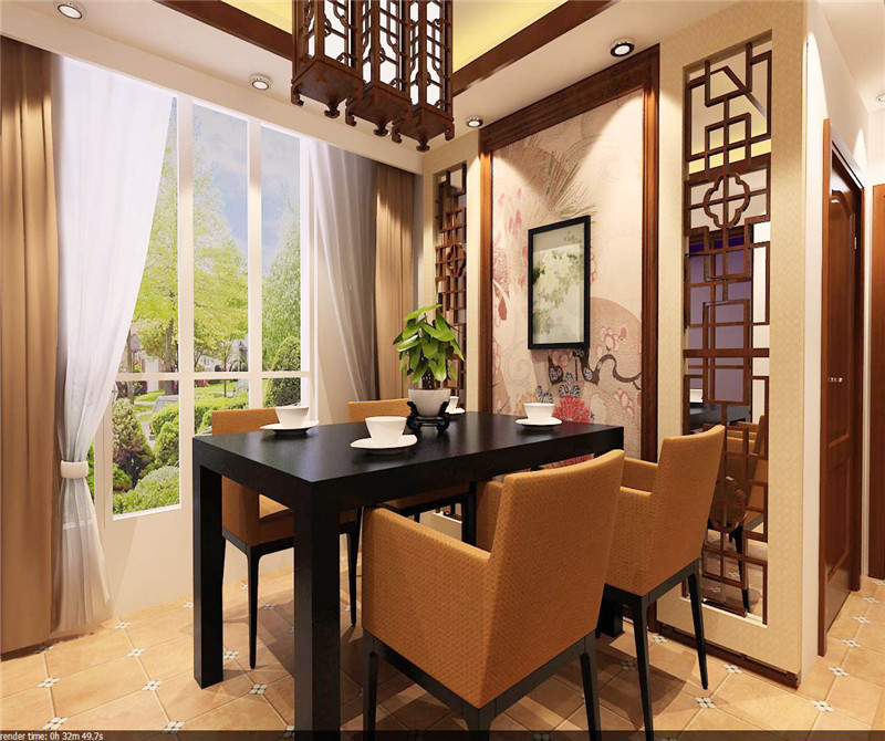 餐厅图片来自天津科艺隆装饰在大地12城—中式风格—96㎡的分享