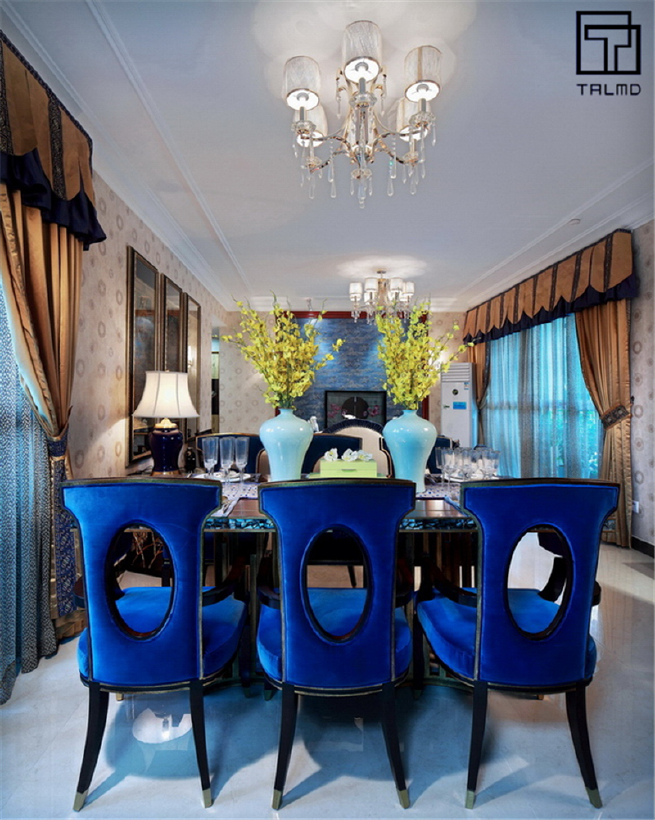 简约 中式 平墅 餐厅图片来自张勇高级室内设计师在紫禁壹号院中式设计案例效果展示的分享