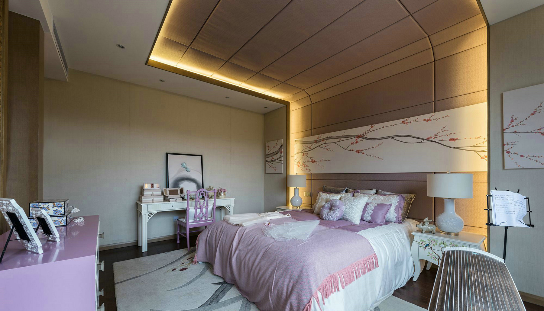 中式 别墅 卧室图片来自张勇高级室内设计师在御汤山中式设计案例效果展示的分享