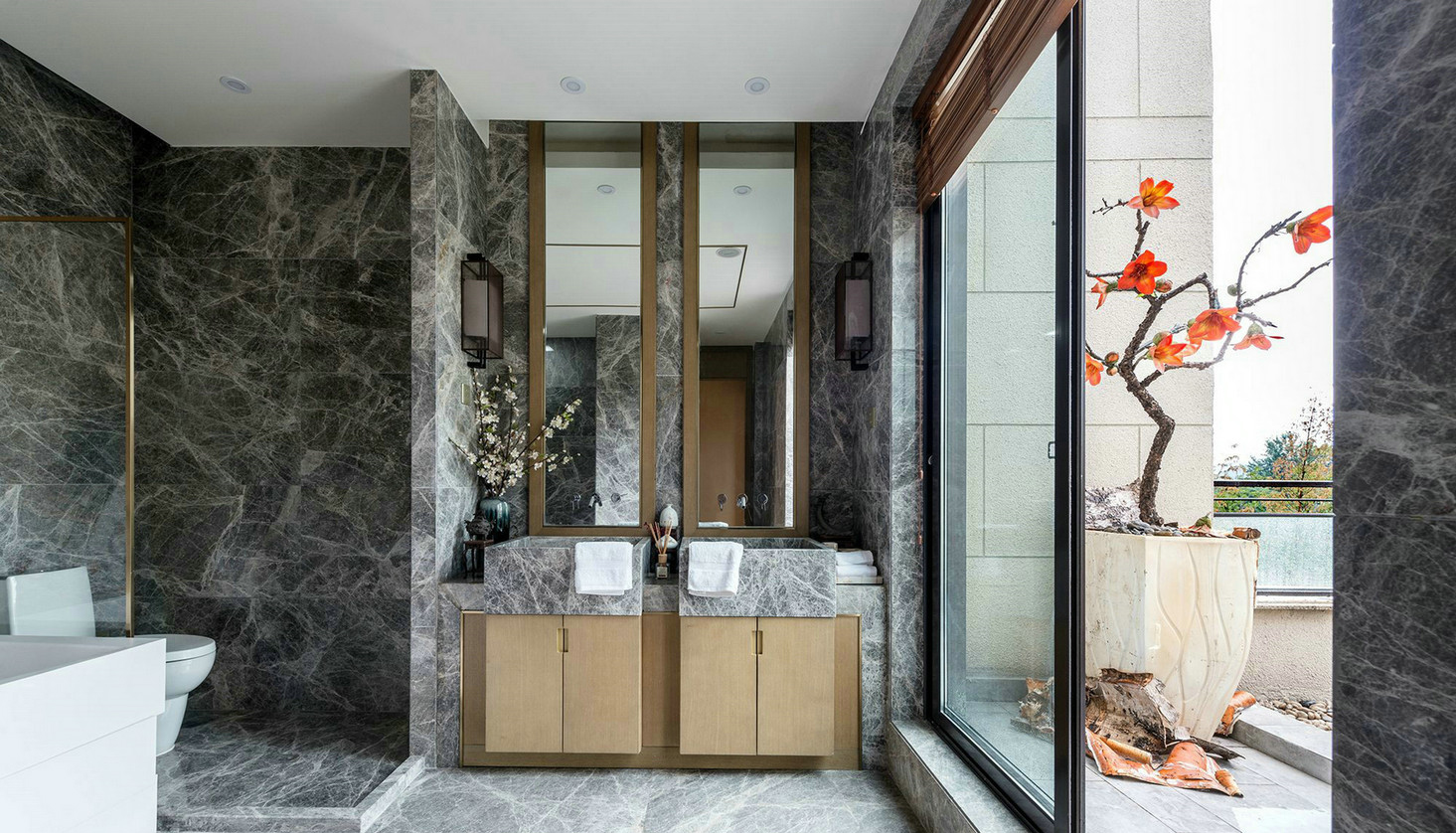中式 别墅 卫生间图片来自张勇高级室内设计师在御汤山中式设计案例效果展示的分享